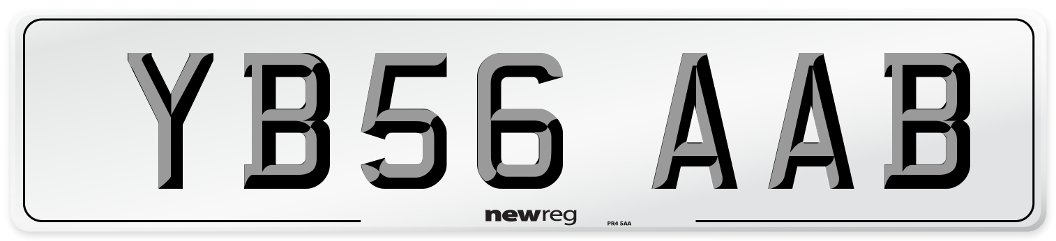 YB56 AAB Number Plate from New Reg